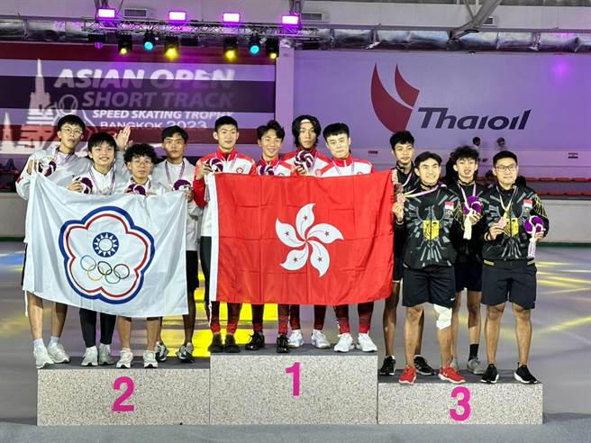 台湾代表队12人日前至泰国参加亚洲短道竞速滑冰锦标赛勇夺佳绩。（民眾提供）