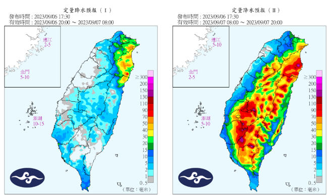 气象局预测各地降雨趋势。（翻摄自气象局）