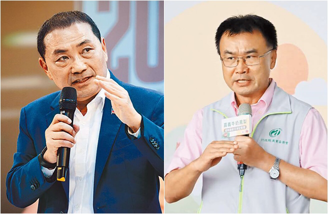 侯友宜(左)、陈吉仲。(资料照片)