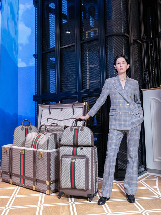 旗舰店内展示多款Gucci Valigeria 旅行世界系列。（GUCCI提供/林欣仪台北传真）