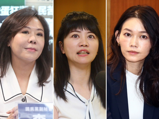 台北市内湖、南港立委选区，寻求连任的民进党立委高嘉瑜（中）面临国民党台北市议员李彦秀（左）、基进党吴欣岱（右）挑战。（合成图，中时资料照）