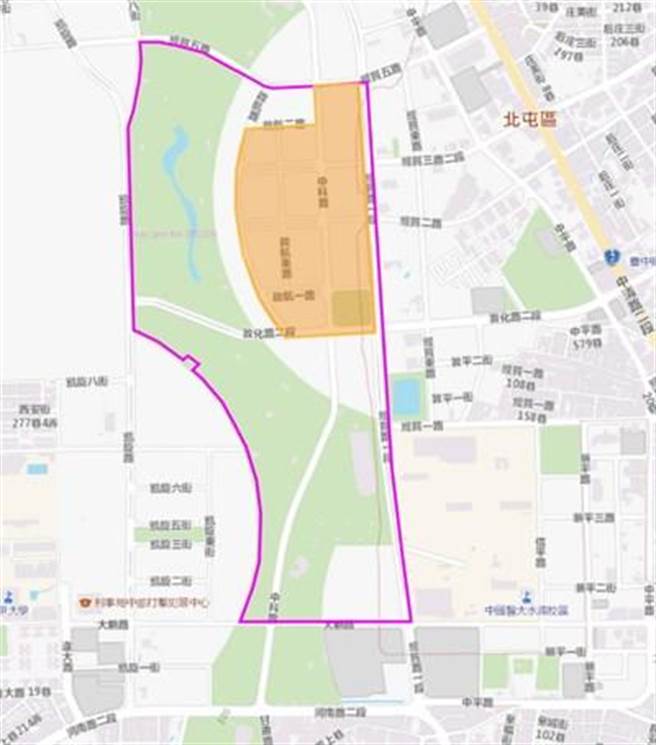 配合国庆焰火于9月18日将试放，水湳中央公园周边当天实施管制。(台中市府提供)