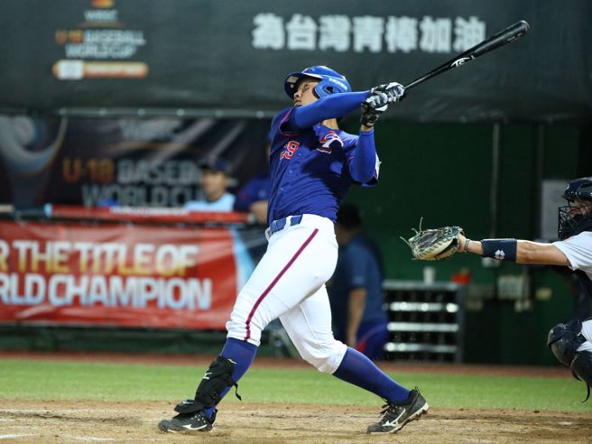 U18中华队王念好开轰。（杜宜谙摄）