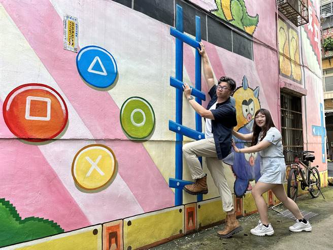 五股区成功里则以「奇幻大冒险」为主题，带民眾走进游戏世界（新北水利局提供）