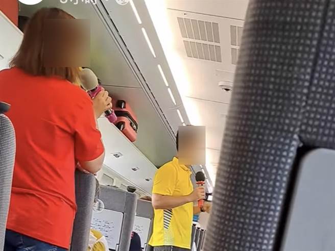 乘客在台鐵自強號車廂內歡唱，讓同車廂其他乘客感到很無言。（翻攝臉書「彰化人大小事」／孫英哲彰化傳真）