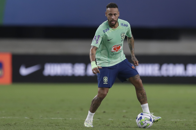 内马随巴西国家队征战2026年世界杯南美洲区资格赛。（美联社资料照）