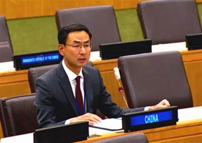 耿爽指聯合國維和行動要堅持政治導向，謹慎使用武力。（大陸常駐聯合國代表團資料照）