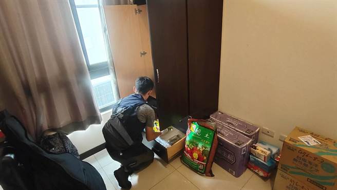 加拿大籍陈姓美语老师在母国有吸食大麻习惯，担心来台后「断粮」，竟在苗栗租屋处种植大麻。（第3总队第1大队提供）
