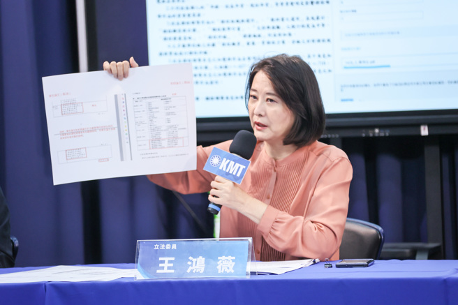国民党立委王鸿薇（图中）。（资料照/罗永铭摄）