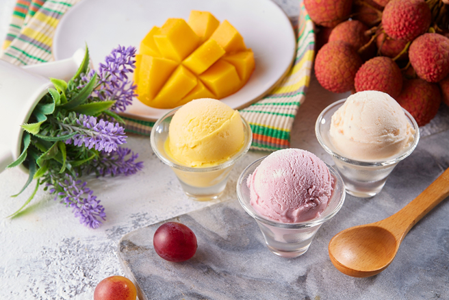 水果口味冰淇淋大人小孩都喜欢。(图片提供/高市府观光局)
