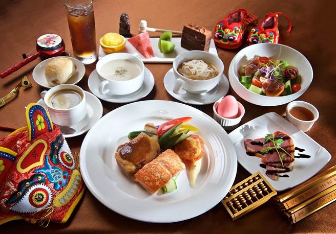 抓周派对活动每人1380元起，可享精致欧式双主菜套餐，套餐共7道佳肴。（神旺商务酒店提供）