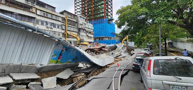 針對大直民宅陷地事故，罪魁禍首基泰建設位在北市的7處工地遭北市府勒令停工。(黃敬文攝)