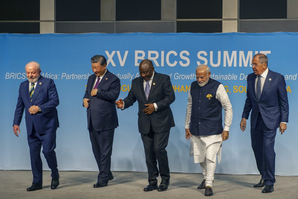 金砖国峰会今年在南非举行，中国明显佔有主要地位。（美联社）(photo:ChinaTimes)