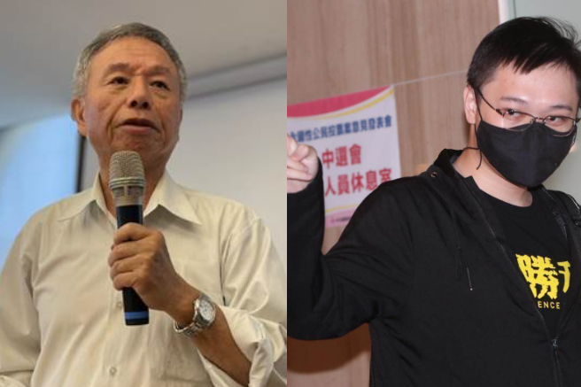 黄士修（右）回应杨志良 （左）要求郭台铭退选一事。(合成图/中时资料照)