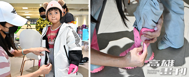 高雄飘雪乐园的环境维持在零下3至5度，建议穿足雪衣雪裤等御寒衣物再入场，现场也提供相关御寒装备自费租借服务。(摄影/Carter)
