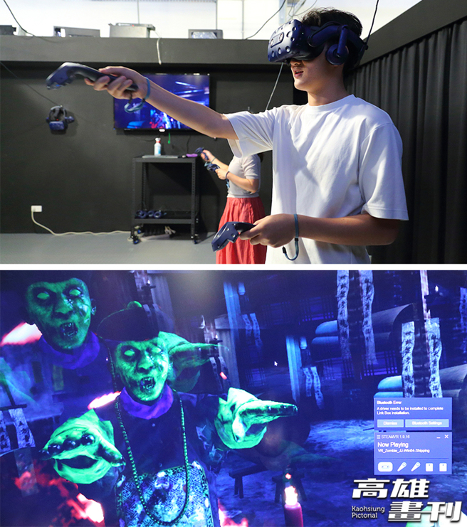 头戴式显示器中近距离出现突如其来殭尸，还是会吓一大跳。(摄影/Carter)
