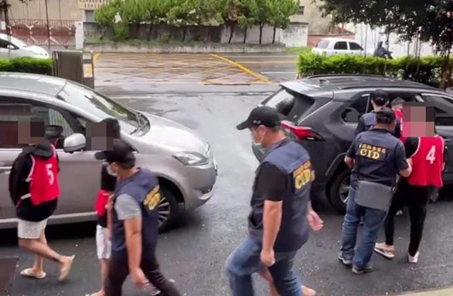 嘉义县水上警分局今天移送7名涉嫌杀人的犯嫌。（嘉义县水上分局提供／廖素慧嘉县传真）