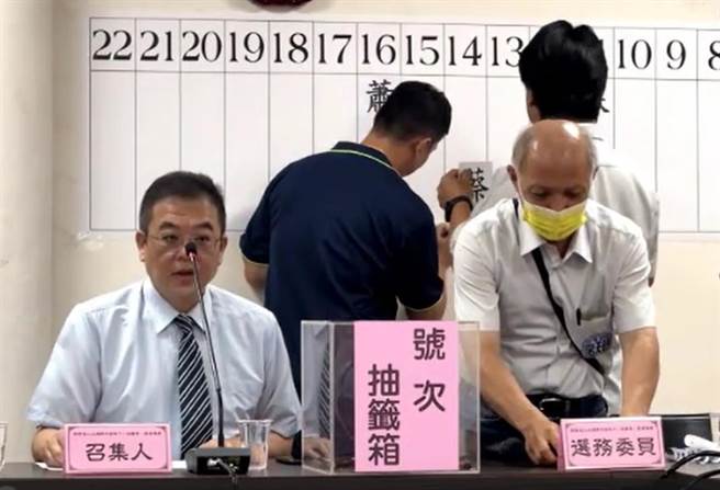 云林县北港朝天宫董监事选举抽籤号，新人畅谈理念。（北港朝天宫提供／张朝欣云林传真）