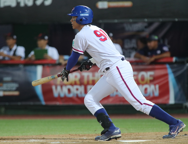 U18中华队柯敬贤。（郑任南摄）