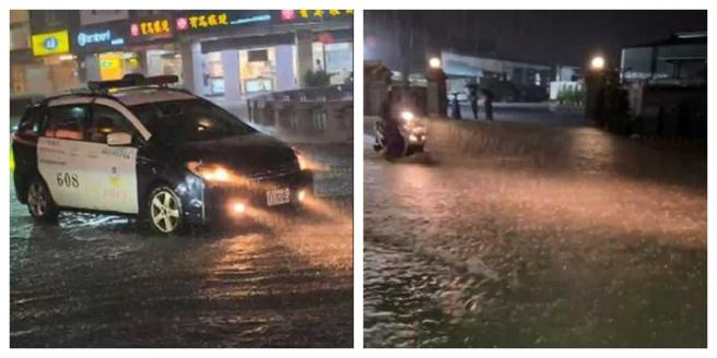 降雨导致多地淹水。（图／翻摄自记者爆料网）