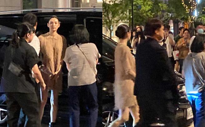 林珍娜上周出现在信义区香堤大道广场，神通广大的粉丝早早聚集等候，迎接女神到来。（图／读者提供）