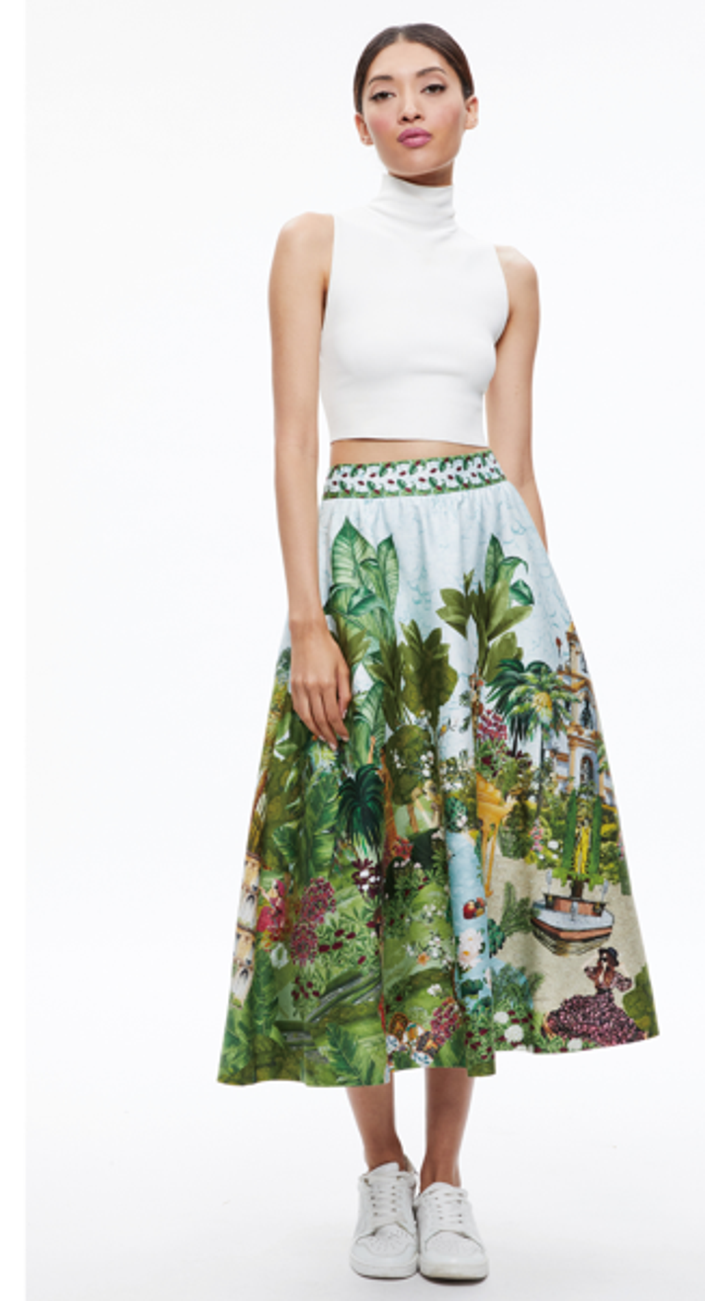 獨家限定微風廣場 alice+olivia 限量Stacey face 裙子，推薦價1萬8900元。（微風提供）