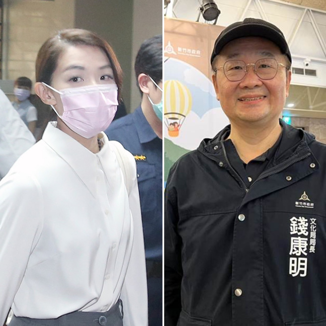 新竹市文化局前局长钱康明（右）大爆料，让新竹市长高虹安（左）深陷诸多争议。（合成图，中时资料照）
