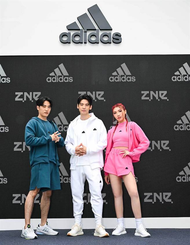adidas先前邀全新形象大使林柏宏、饶舌鬼才熊仔、潮流女声 Karencici 一起换上Z.N.E.系列，抢抓Z世代的心。（adidas提供／朱世凯台北传真）