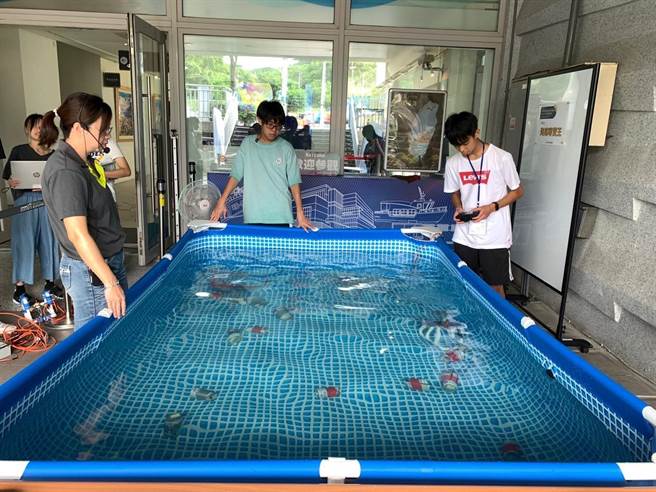 ▲安乐高中同学参加全国高中职水下机器人创客比赛之参赛情形。（基隆市政府提供／徐佑升基隆传真）