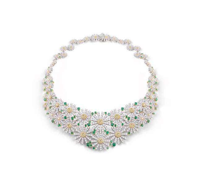 DAMIANI Masterpiece Margherita订製珠宝热情之花雏菊钻石钻鍊，730万元。（DAMIANI提供）