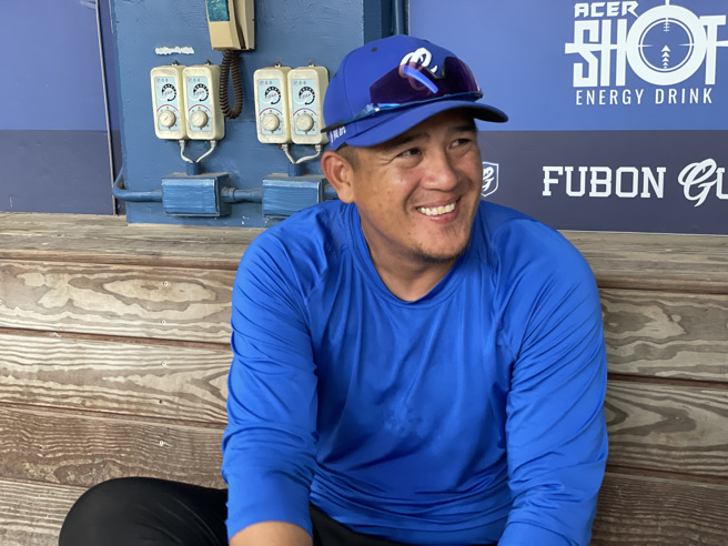 富邦悍将蒋智贤。（毛琬婷摄）