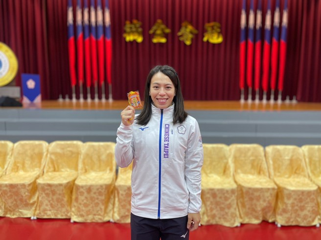 「舉重女神」郭婞淳。（毛琬婷攝）