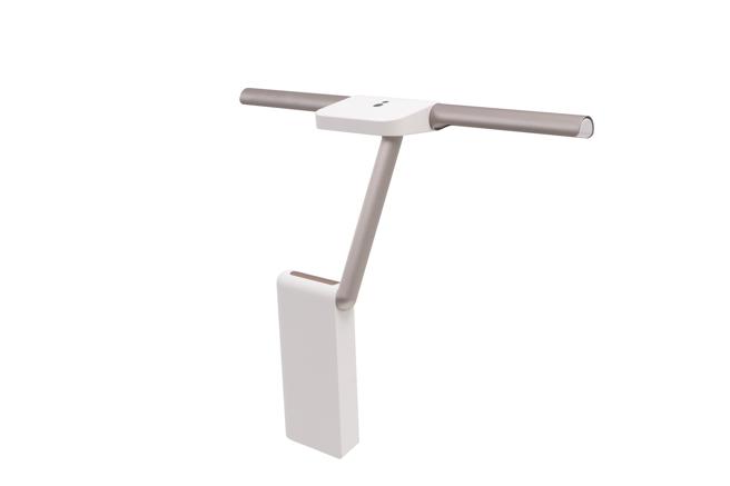 BenQ LaptopBar 笔电灯（白色款），由曾夺下iF金奖的世界知名设计师Torsten Valeur打造，兼具实用与美观。（BenQ提供／古明弘台北传真）