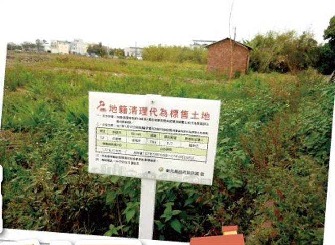 彰化县政府代为标售今年第3批地籍清理未能厘清权属土地，即日起公告3个月至12月14日止。（彰县府提供／孙英哲彰化传真）