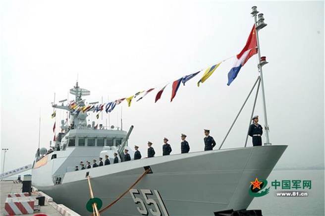 图为与舷号645宣城舰同级的「遂寧舰」，原本舷号551，现改为646。（示意图／取自中国军网）