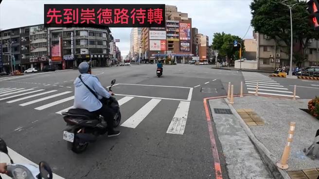 台中市北区有1处由三民、崇德、五权、锦南街等4条路匯集成不对称的五岔路口，台中市警察局第二分局自制拆解影片教授民眾正确行驶。（图片截取自影片／潘虹恩台中传真）