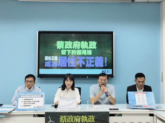 立院国民党团19日举行「居住正义」记者会。（党团提供／陈薏云台北传真）