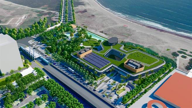 淡水沙崙文创园区整体建筑模拟图。（新北市经济发展局提供／蔡亚桦新北传真）