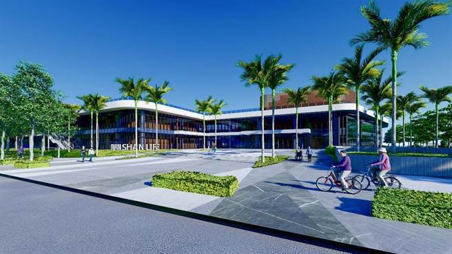 淡水沙崙文创园区入口意象模拟图。（新北市经济发展局提供／蔡亚桦新北传真）