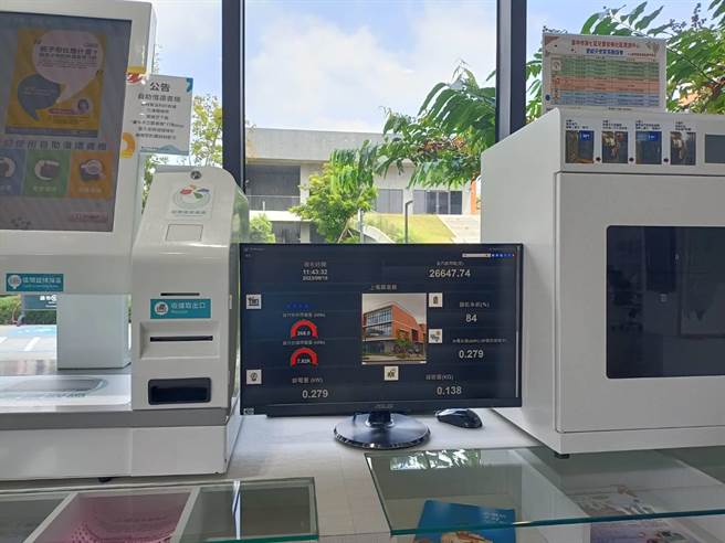 台中市致力推動淨零轉型，市府選定大雅上楓圖書館為示範場域。（陳淑娥攝）