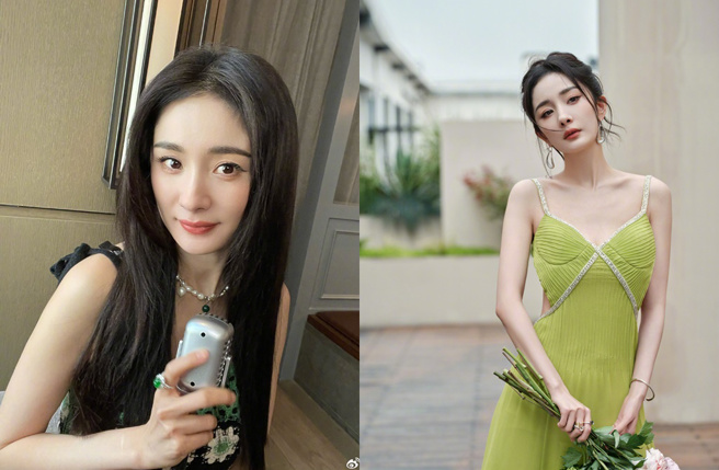 杨幂拥有精致五官和火辣身材。（图／取自杨幂工作室微博）