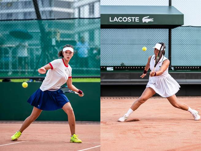 活动并请到女子专业网球运动员演示精彩女子单打赛。（Lacoste提供／黄唯淯台北传真）