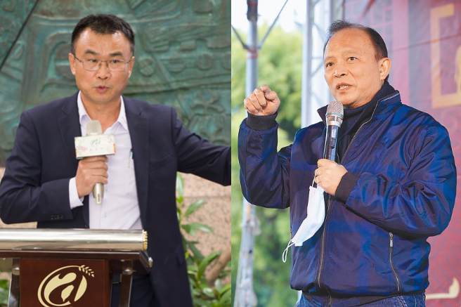 进口蛋争议延烧，农业部长陈吉仲（左）、畜产会董事长林聪贤（右）皆在19日请辞获准。（合成图/中时资料照）