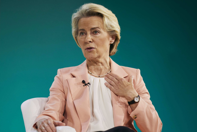 欧盟执委会主席范德赖恩（Ursula von der Leyen）。（图／美联社）