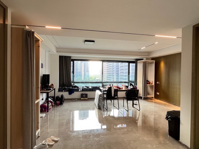 「划船甜心」黃義婷身為首批入住杭州亞運選手村選手，她覺得選手村很漂亮，空間也很大。（中央社）