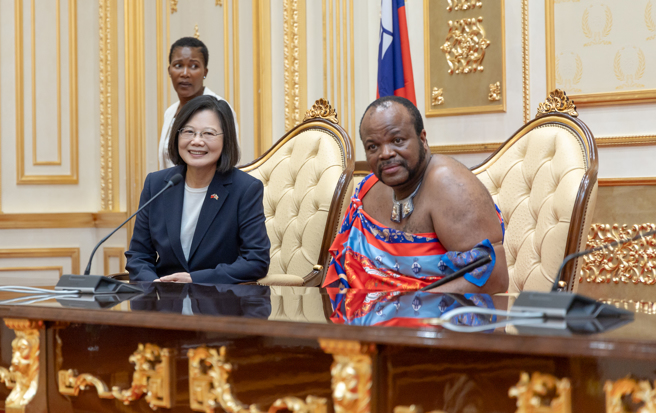 总统蔡英文9月初曾率团访问史瓦帝尼。（图／总统府提供）