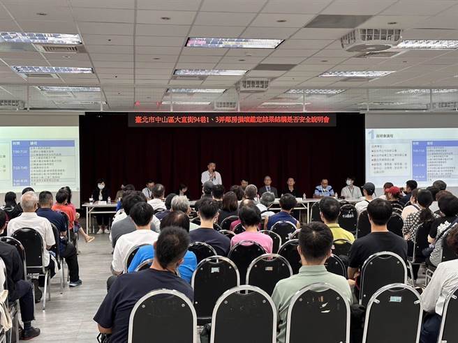 台北市建管处表示，基泰建设承诺在受损房屋修復完成前，「愿意持续补助撤离户的安置费用」。(黄敬文翻摄)