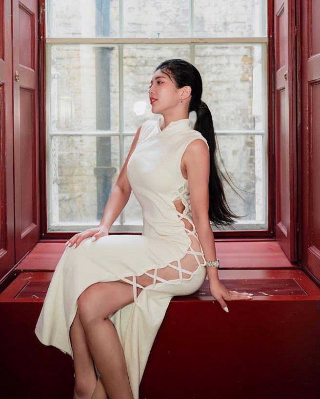 壮壮穿着品牌APUJAN设计的服装。（图／翻摄ula_shen_ Instagram）