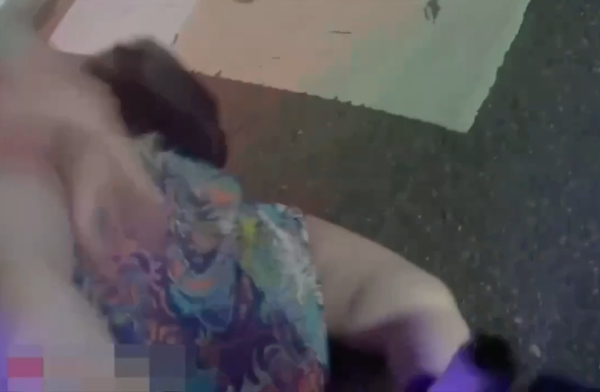 宾士妇违停买晚餐被开单 ，当街狂骂「臭要饭」踩油门欲撞警。(戴志扬翻摄)