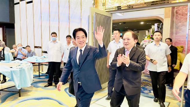 赖清德下午出席中华民国机车商业同业公会活动，争取机车产业界的支持。（吕健豪摄）